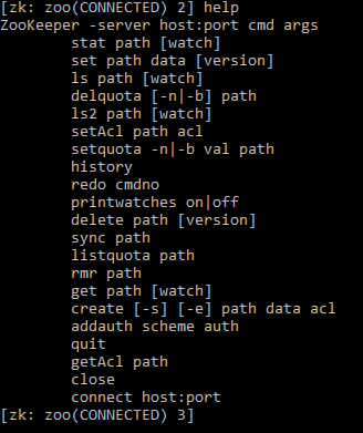 zkCli-help